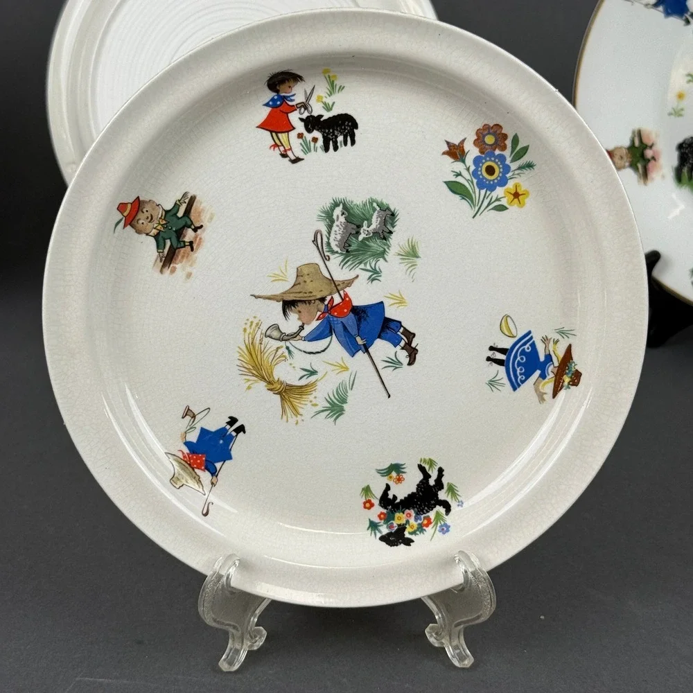 Arklow Pottery Willsgrove Ireland Childrens Dish Mixed‎ Lot Shepherd Boy Vintage